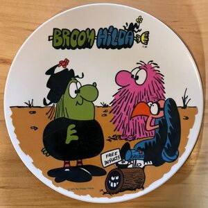 Broom Hilda Cartoon Plate Melamine